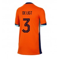 Camiseta Países Bajos Matthijs de Ligt #3 Primera Equipación para mujer Eurocopa 2024 manga corta